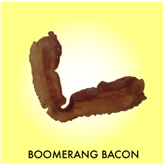 Bacon that cooks into a shape